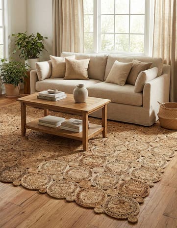 7' 10 x 10' Handmade Braided Jute Rug
