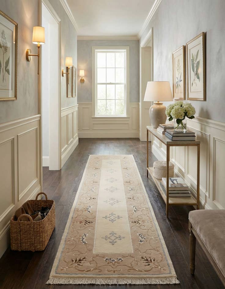 Detail image of 2' 9 x 9' 11  Hand Knotted Darya Wool Runner Rug