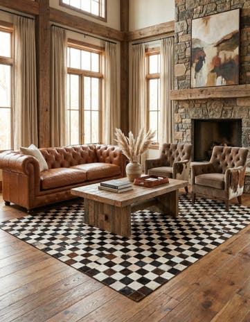5' 1 x 7' 11 Cowhide Stocks Rug