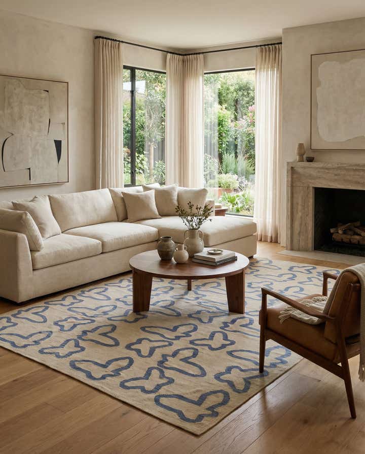 8' x 9' 6 Hand Woven Kilim Modern Wool Rug