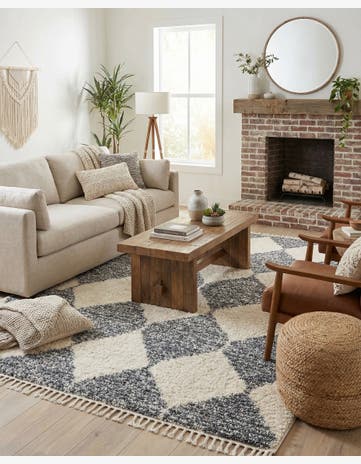 White Serenity Shag Rug