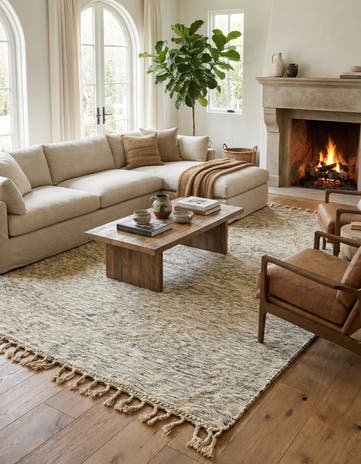 9' 5 x 12' 7 Hand Knotted Moroccan Wool Rug