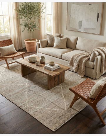 8' x 10' 1 Hand Knotted Moroccan Wool Rug