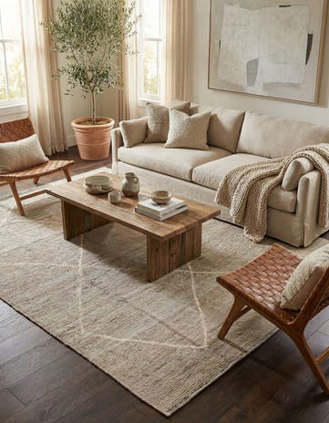 8' x 10' 1 Hand Knotted Moroccan Wool Rug