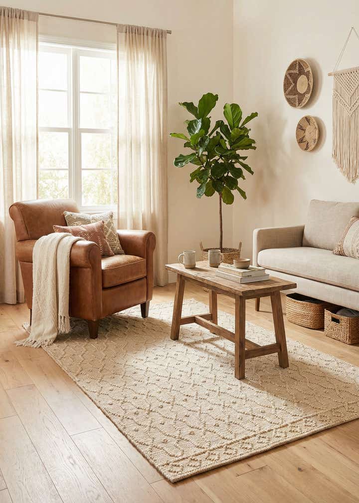 5' 3 x 8' Hand Woven Larsa Jute Rug