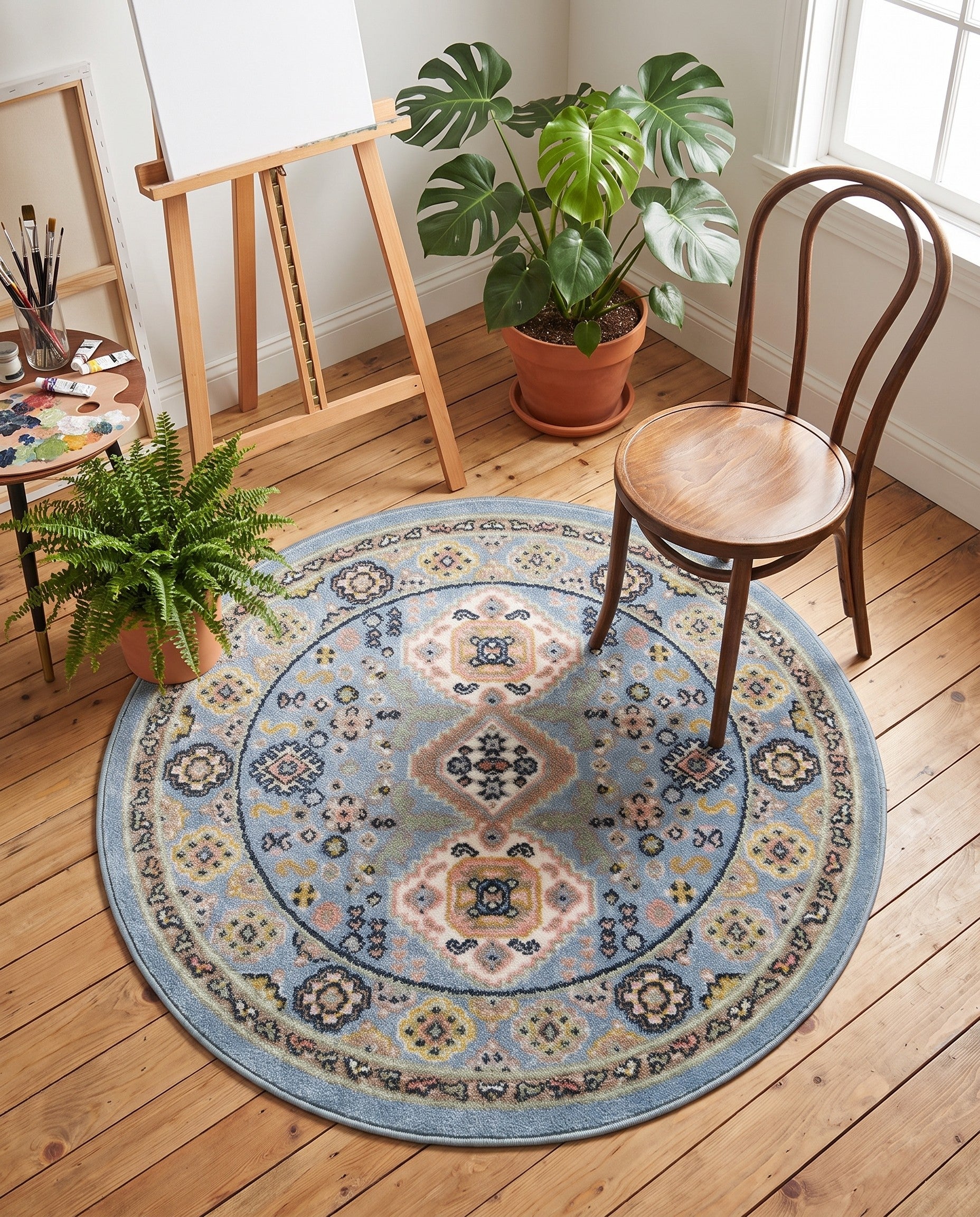 3' 3 x 3' 3 Kamala Washable Round Rug