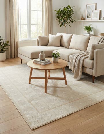Ivory White Aakaar Rug
