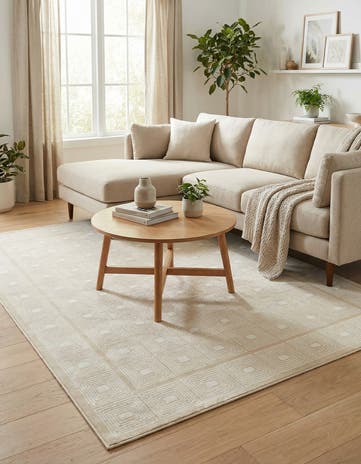 Ivory White Aakaar Rug