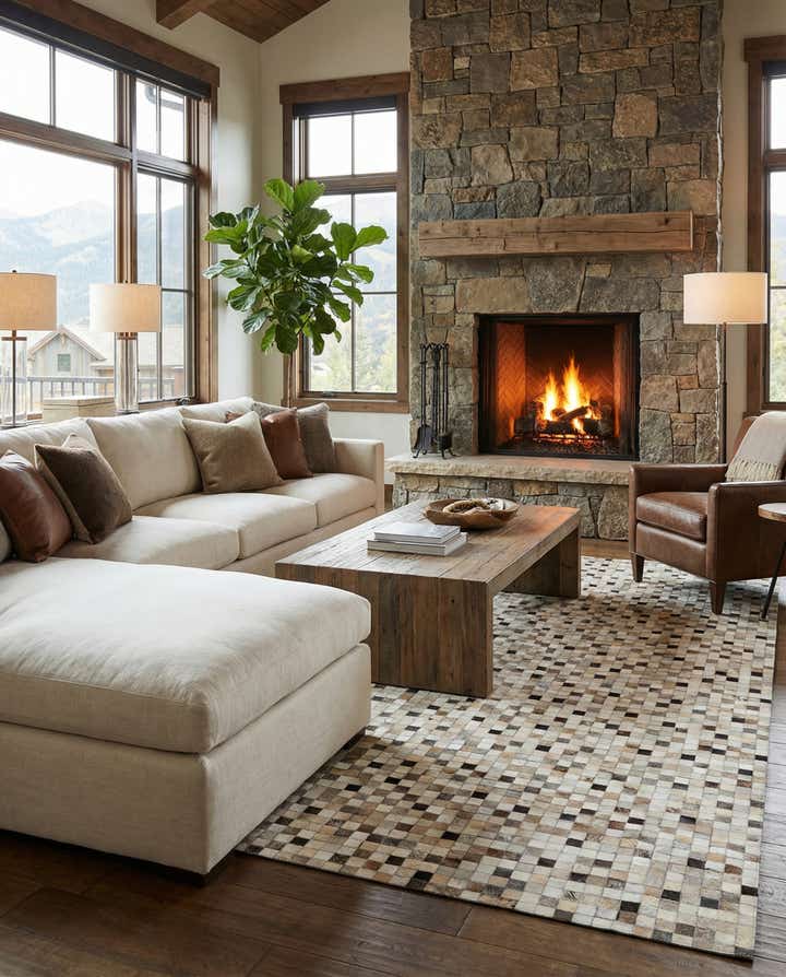 8' 2 x 10' Cowhide - Patchwork Rug