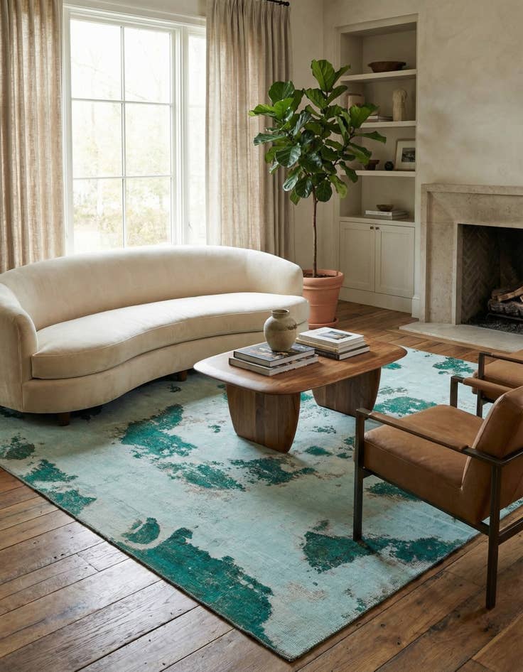 Detail image of 7' x 8' 4  Hand Knotted Ultra Vintage Persian Wool Rug