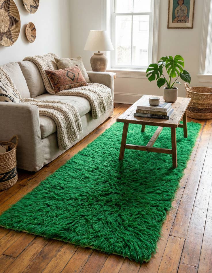 Detail image of 2' 9 x 6' 6  Hand Knotted Moroccan Wool Runner Rug