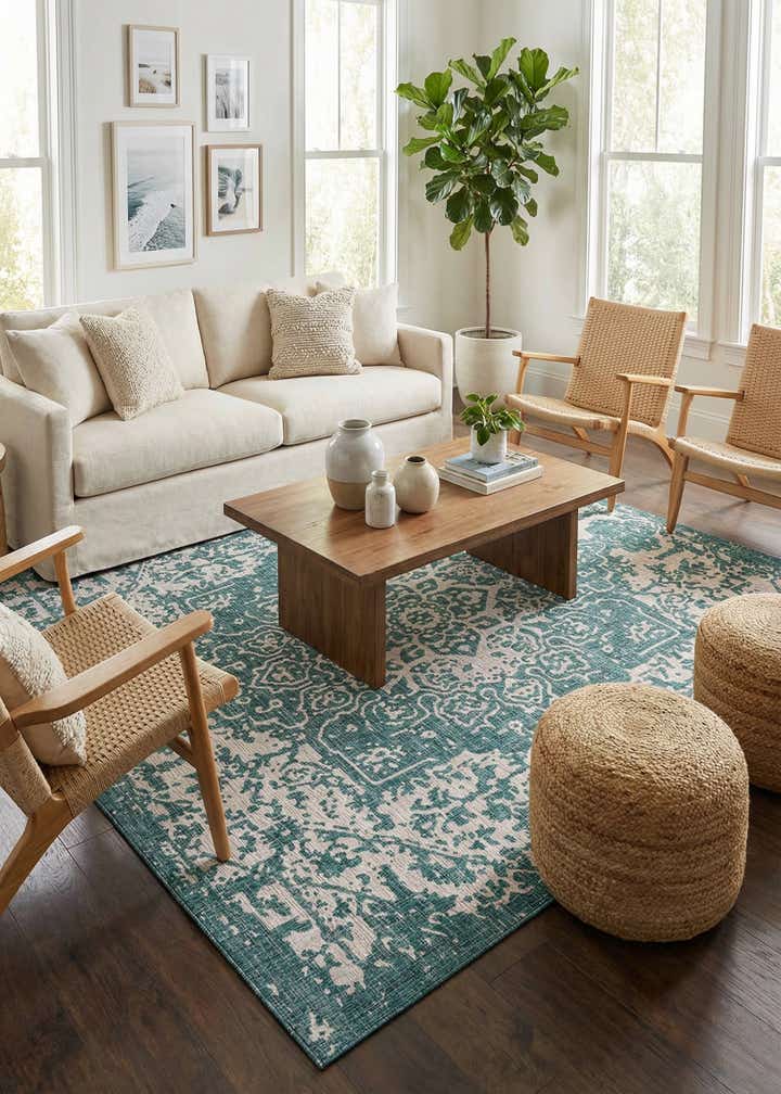 10' 8 x 10' 8 Easy-Clean Jill Zarin Dubai Indoor / Outdoor Square Rug