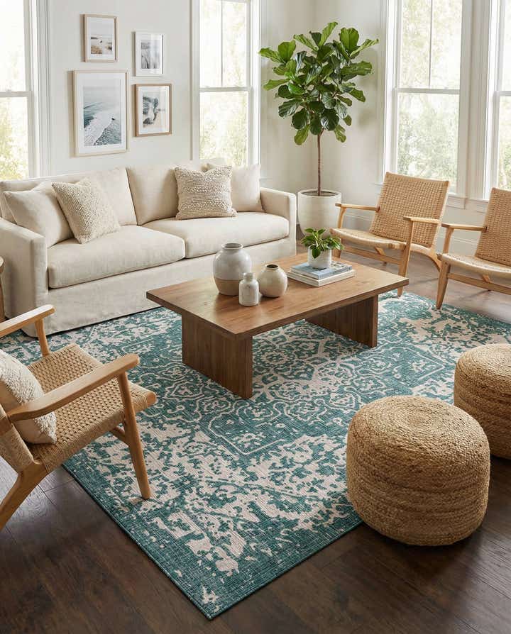 10' 8 x 10' 8 Easy-Clean Jill Zarin Dubai Indoor / Outdoor Square Rug