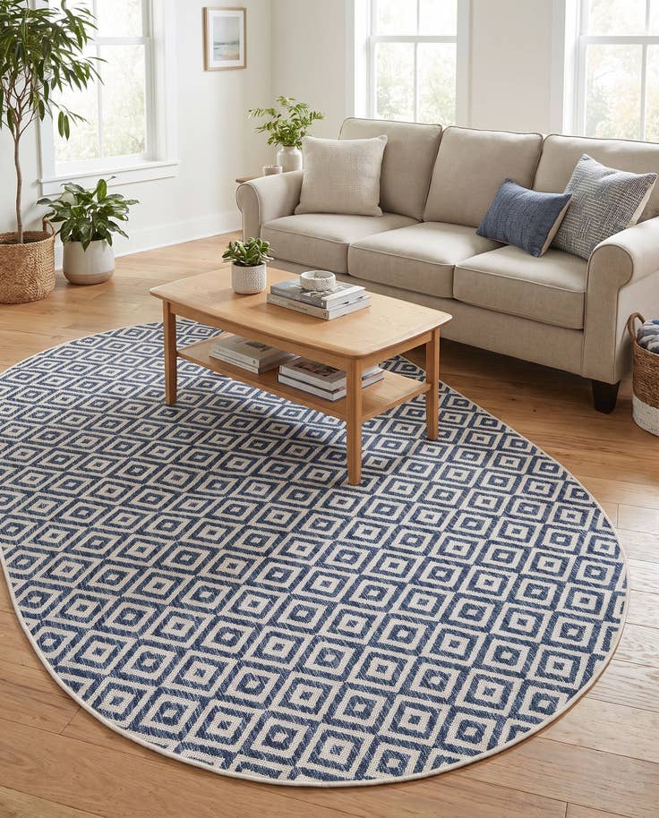 Detail image of 5' 3 x 8' Easy-Clean Jill Zarin Costa Rica Indoor / Outdoor Oval Rug