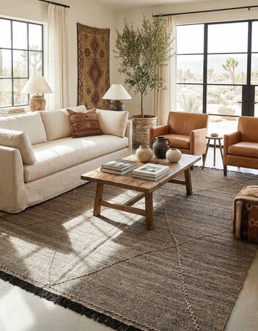 7' 1 x 9' 9 Hand Knotted Moroccan Wool Rug
