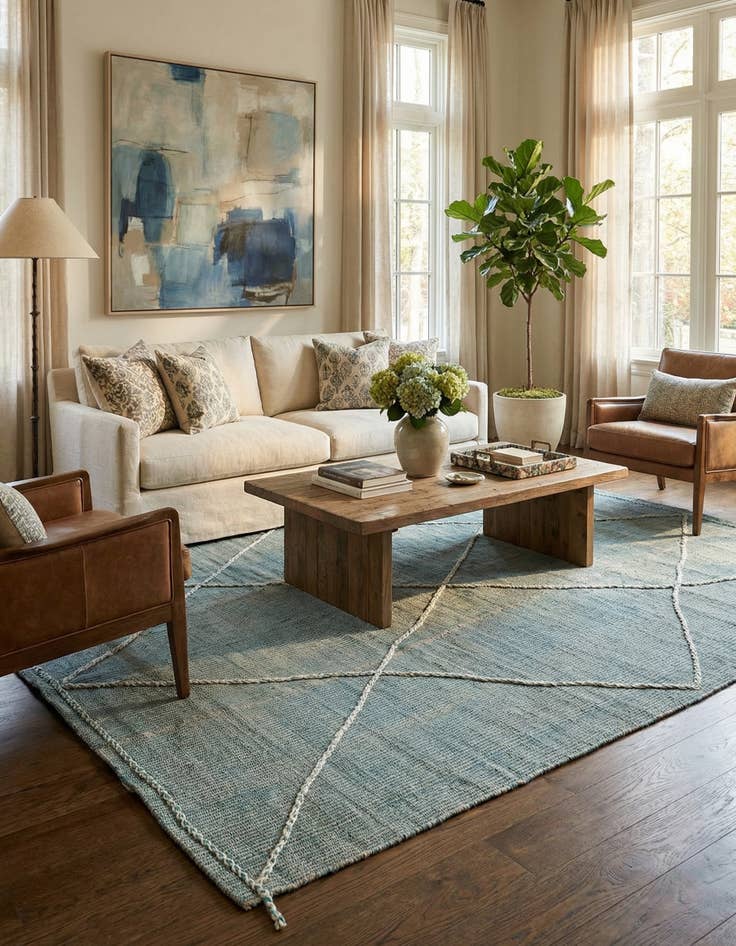 Detail image of 8' 8 x 11' 10  Hand Knotted Darya Wool Rug