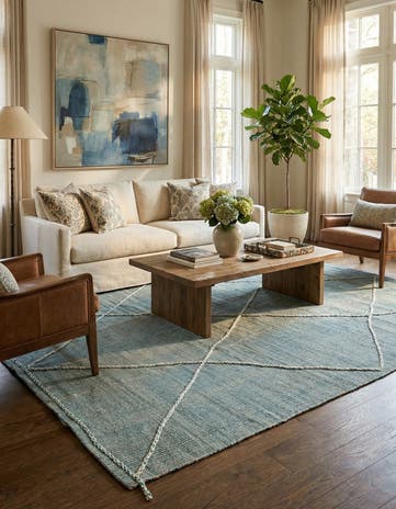 8' 8 x 11' 10 Hand Knotted Darya Wool Rug