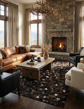 8' x 9' 9 Cowhide - Patchwork Rug
