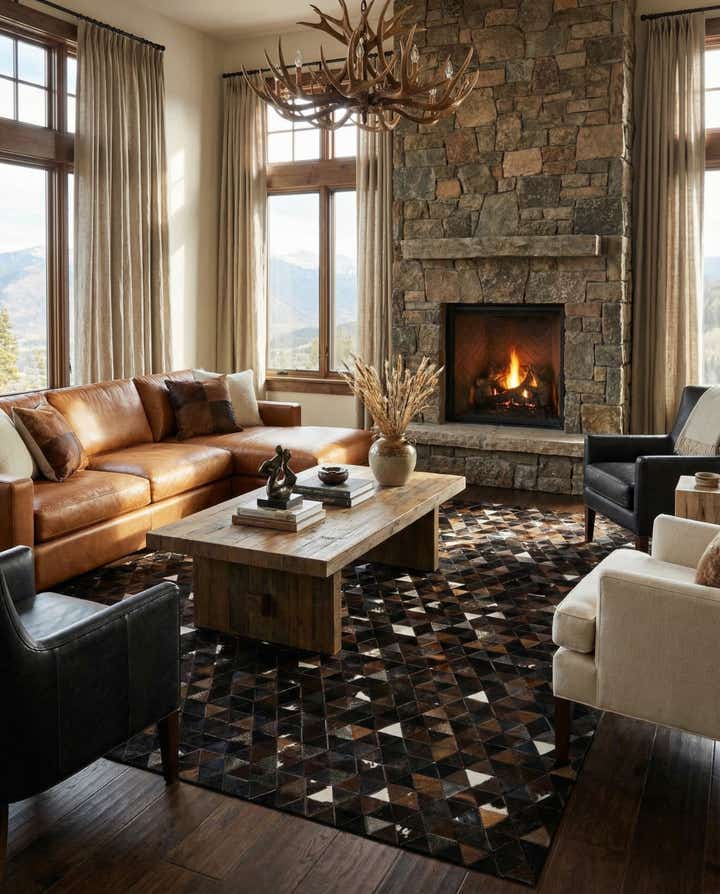 8' x 9' 9 Cowhide - Patchwork Rug