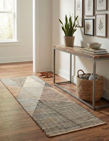 2' x 6' 1 Hand Woven Kilim Jute Runner Rug