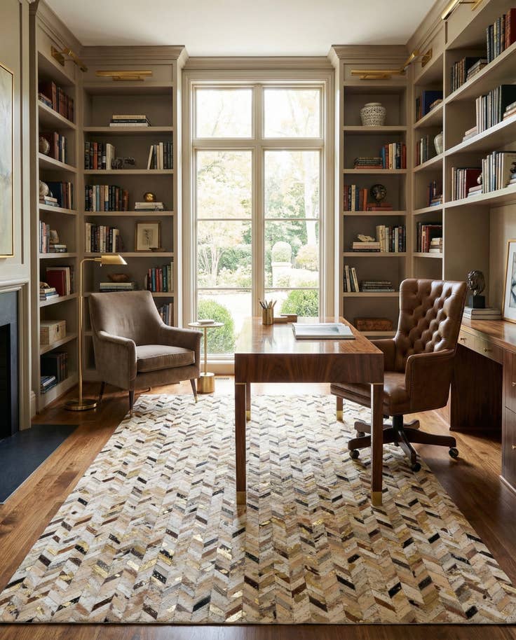 Detail image of 5' 2 x 7' 11 Cowhide - Patchwork Rug