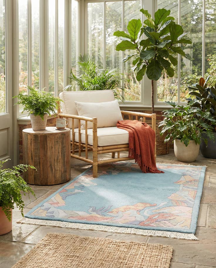 Detail image of 3' 1 x 4' 9 Hand Knotted Tibet Wool Rug