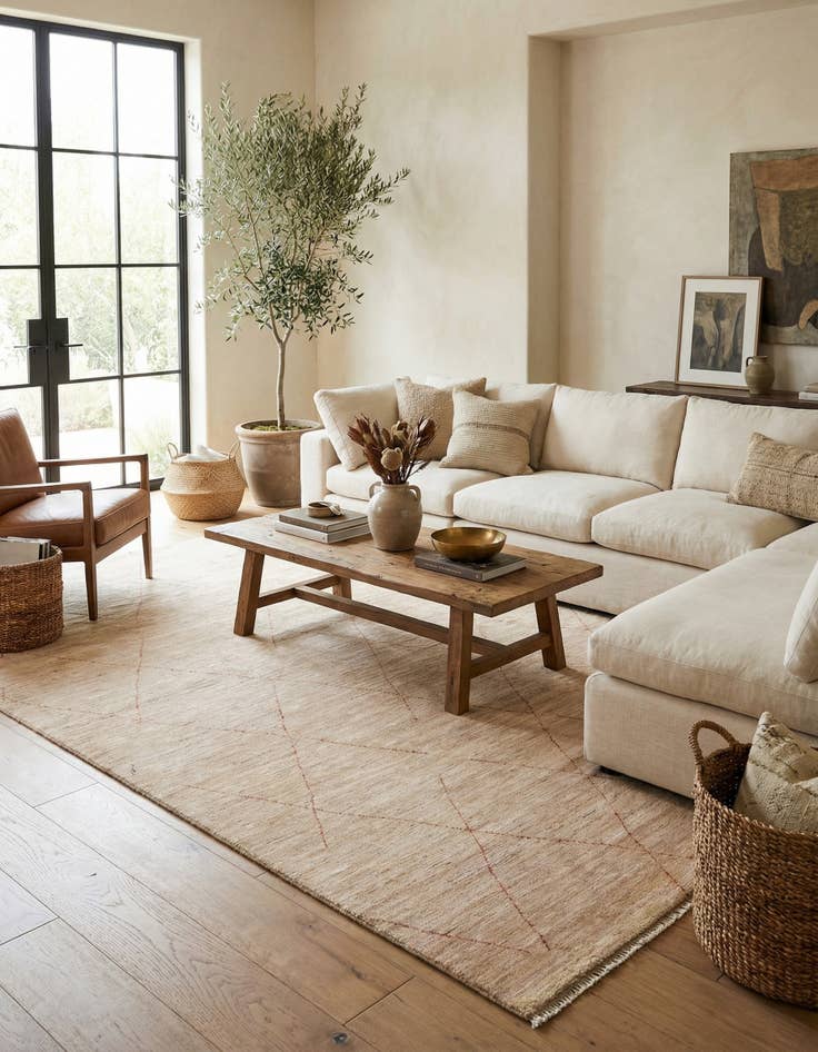 Detail image of 8' 2 x 11' 5  Hand Knotted Moroccan Wool Rug