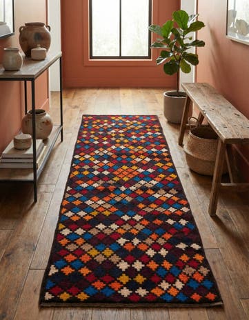 2' 10 x 9' 3 Hand Knotted Balouch Wool Runner Rug