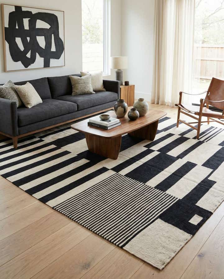 5' 9 x 7' 9 Hand Woven Kilim Modern Wool Rug