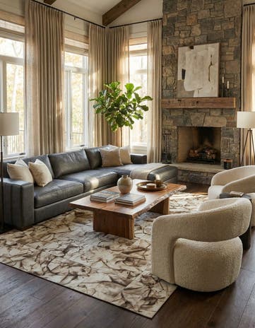 5' x 7' 10 Cowhide - Patchwork Rug