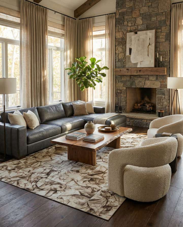 5' x 7' 10 Cowhide - Patchwork Rug