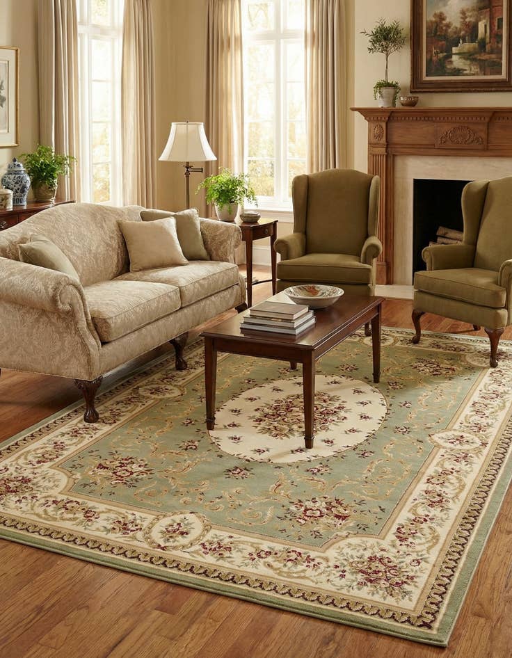 Detail image of 9' x 12' Classic Aubusson Rug