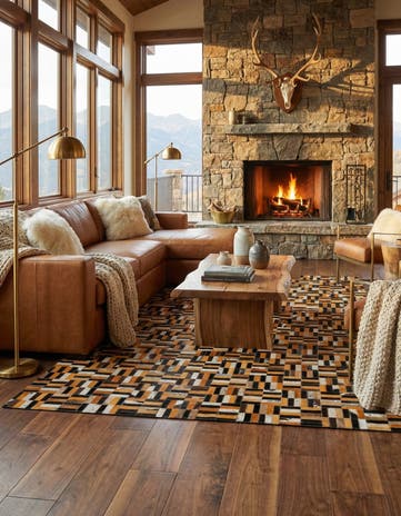 5' x 7' 11 Cowhide - Patchwork Rug