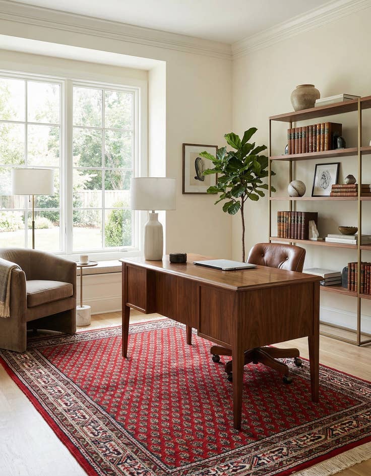 Detail image of  3' 2 x 5'  Hand Knotted Mir Wool Rug