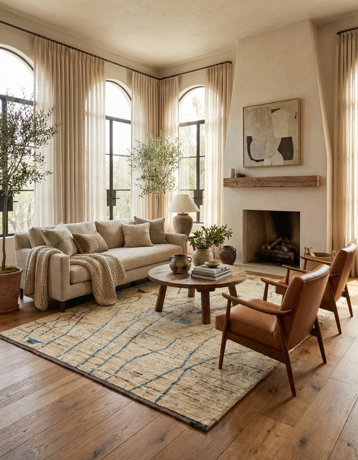 Detail image of 5' 10 x 8' Beni Marok Rug