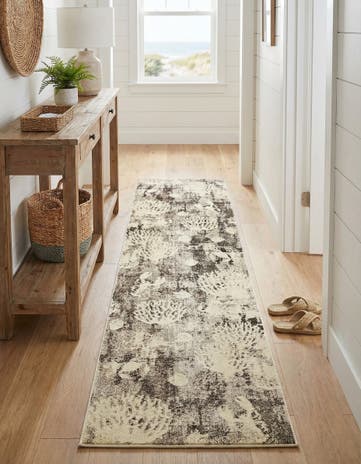 Light Gray Washable Capri Runner Rug