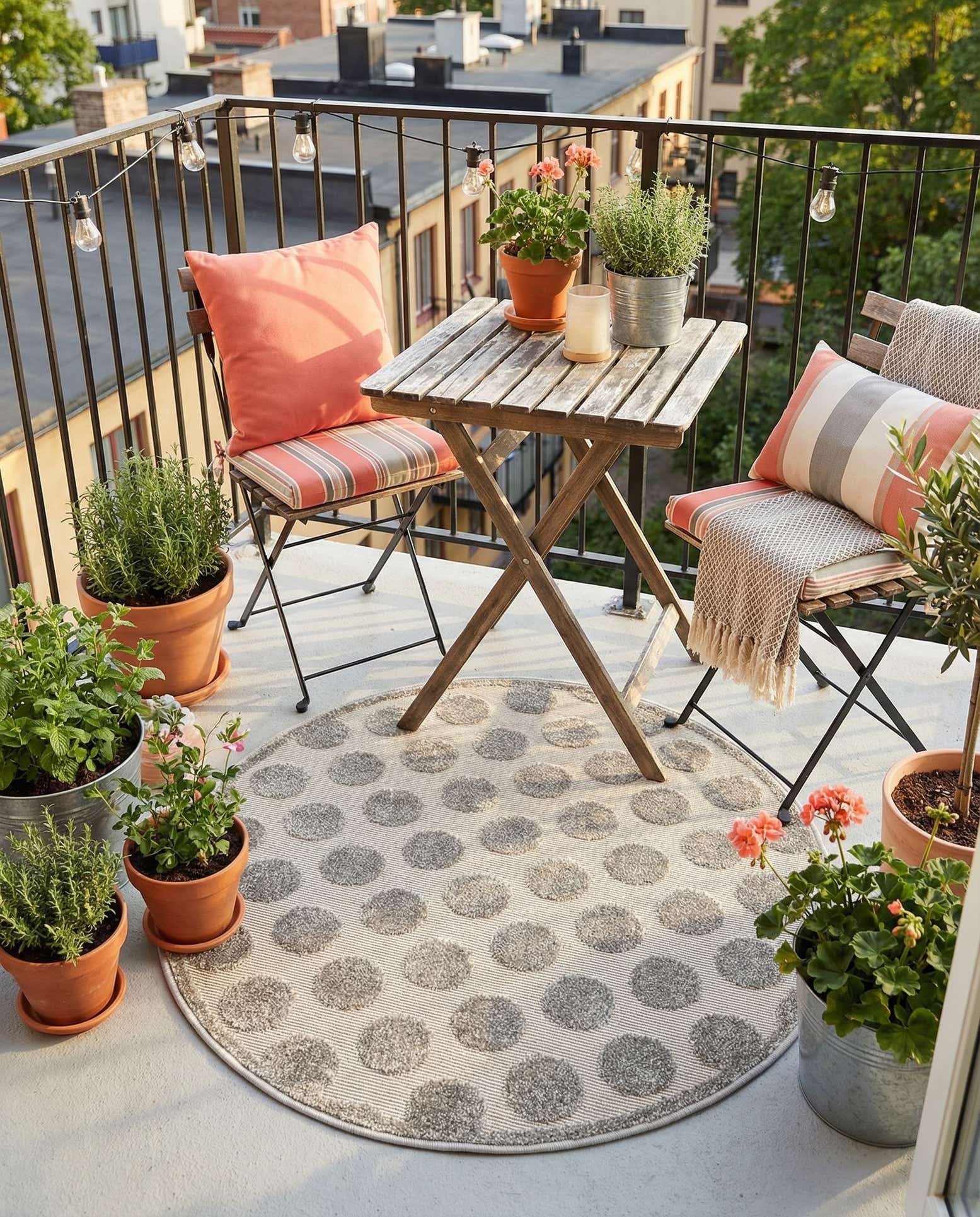 3' x 3' Easy-Clean Sabrina Soto Indoor / Outdoor Round Rug
