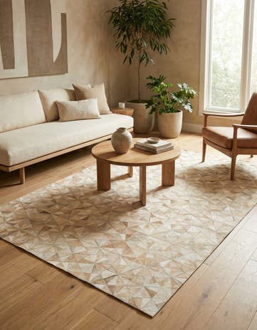 4' 8 x 6' 7 Cowhide Stocks Rug