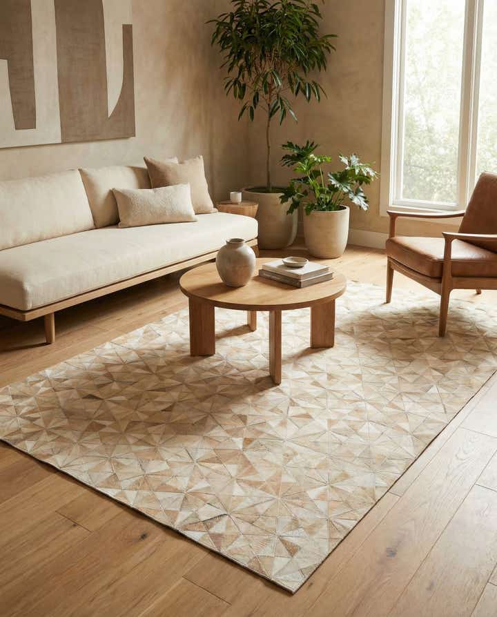 4' 8 x 6' 7 Cowhide Stocks Rug