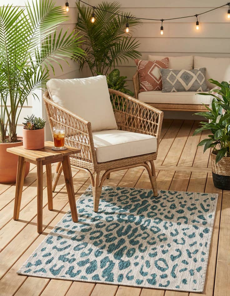 Detail image of 2' x 3'  Washable Safari Indoor / Outdoor Rug