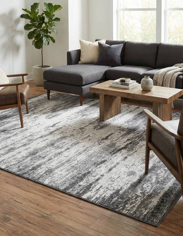 Detail image of 7' 10 x 11'  Washable Modern Indoor / Outdoor Rug