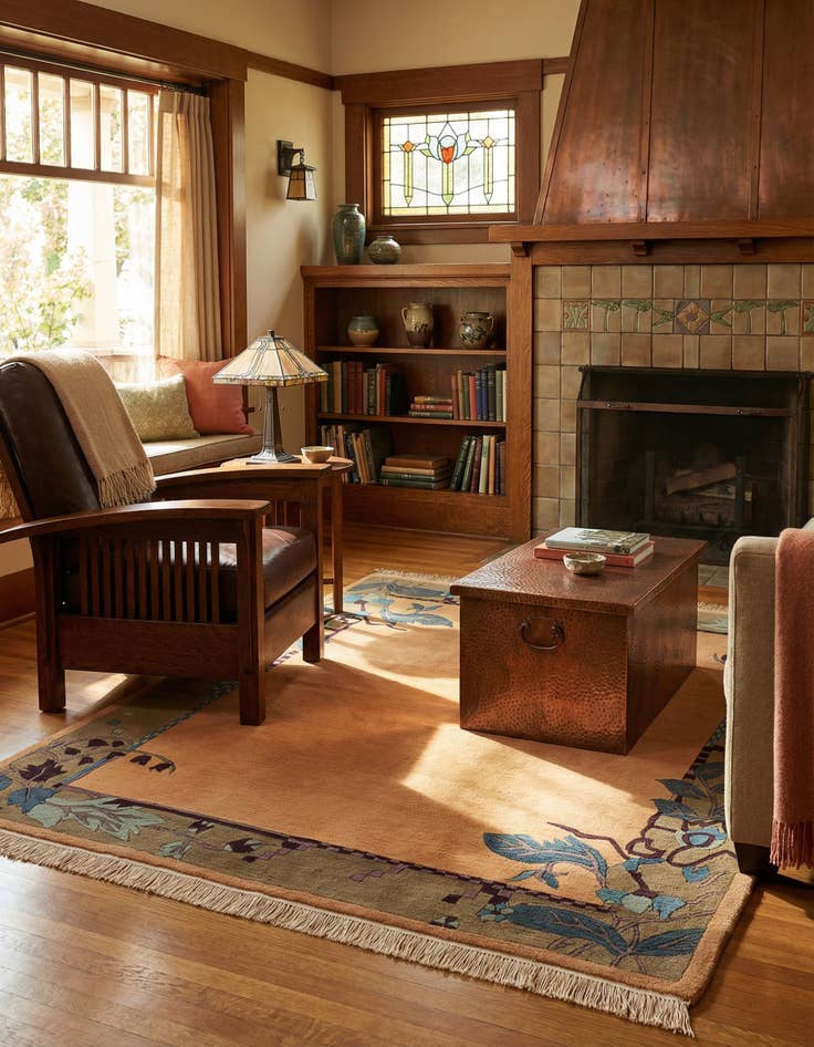 Detail image of 5' 6 x 7' 7 Hand Knotted Nepal Wool Rug