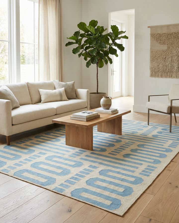 5' 7 x 7' 9 Hand Woven Kilim Modern Wool Rug