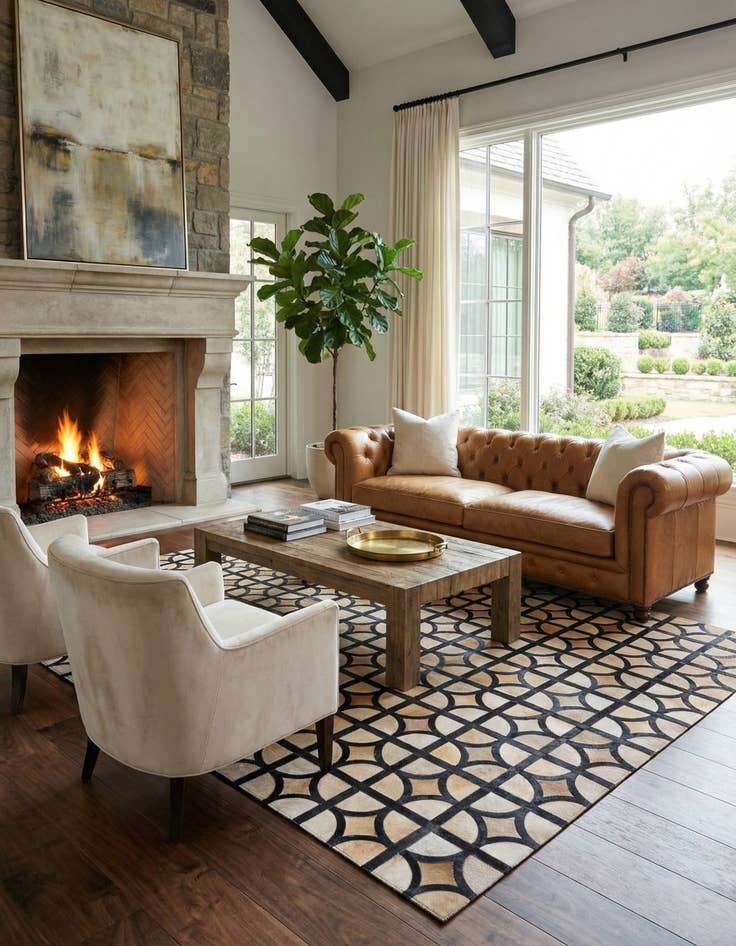 Detail image of  5' x 7' 10 Cowhide Rug