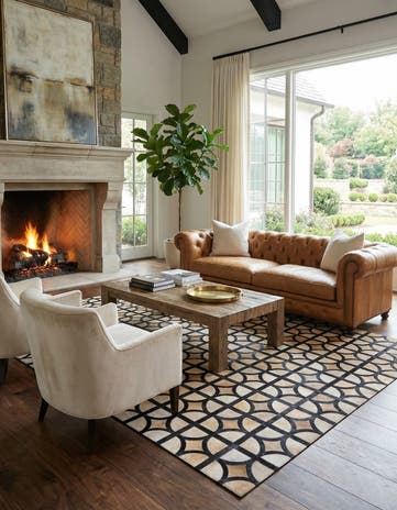 5' x 7' 10 Cowhide Rug