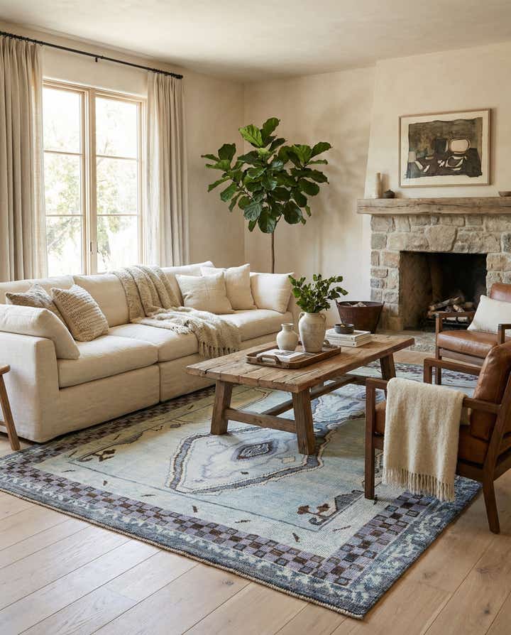 7' 6 x 10' 3 Hand Knotted Moroccan Wool Rug