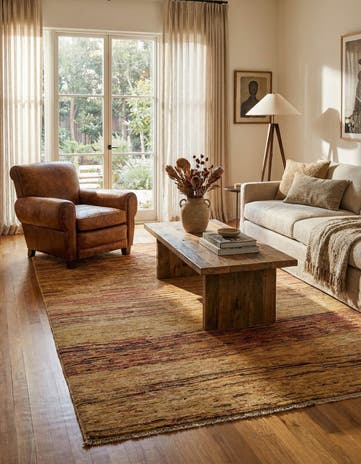 4' 10 x 6' 5 Hand Knotted Modern Ziegler Wool Rug