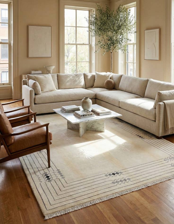 Detail image of 8' 2 x 11' 4  Hand Knotted Darya Wool Rug