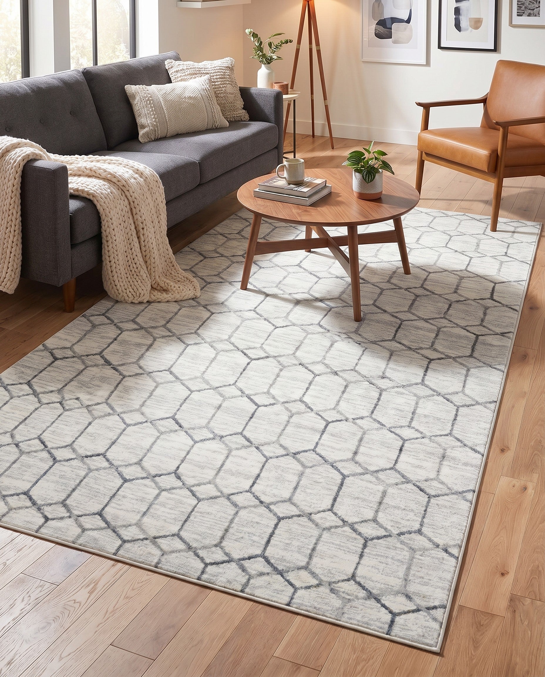5' x 8' Lattice Trellis Rug