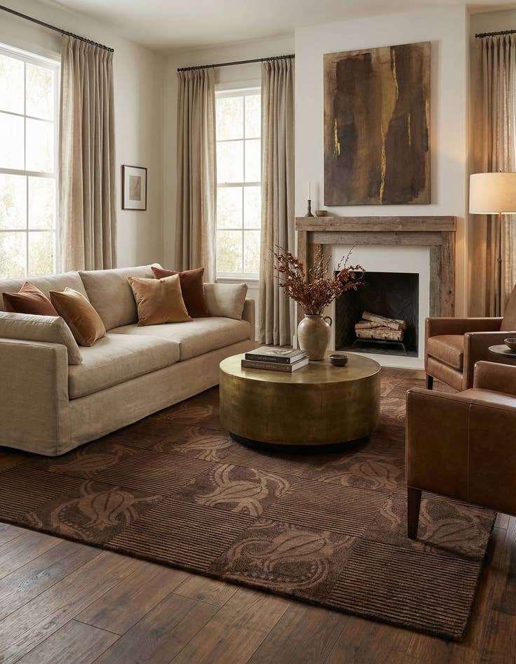 Detail image of  8' x 9' 9  Hand Knotted Darya Wool Rug